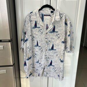 🔴 Golf America Nautical Button Down Shirt Size XXL